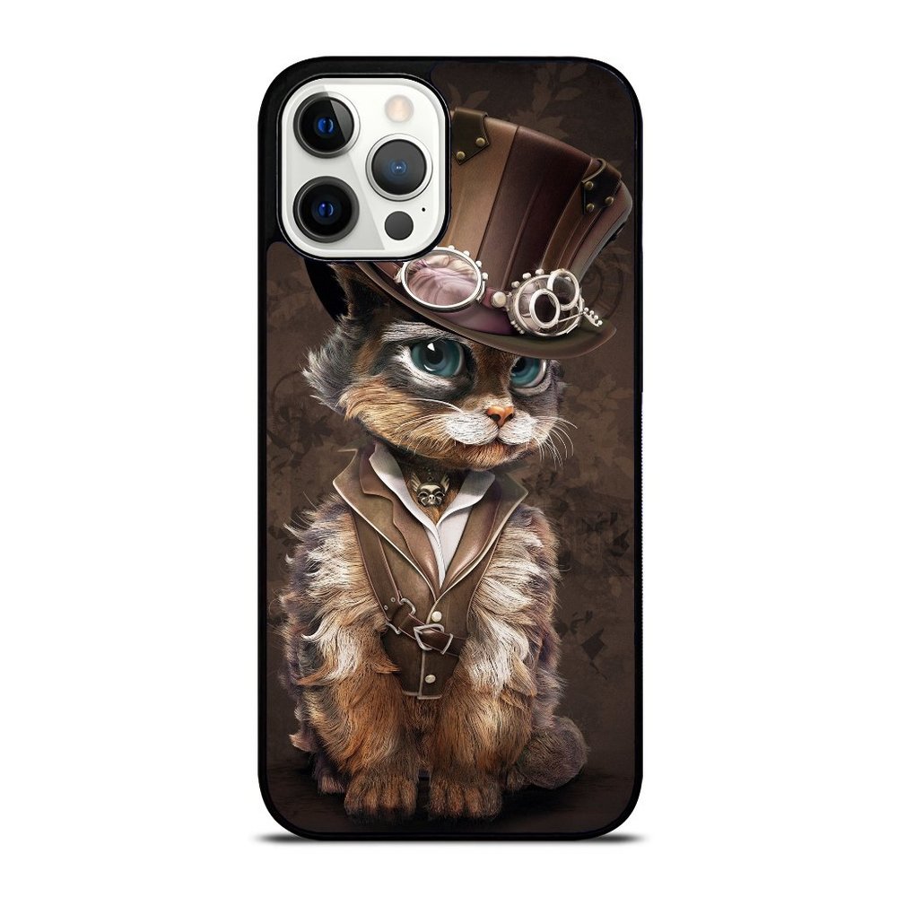 Steampunk Kitty, Cool Cat Design iPhone Case